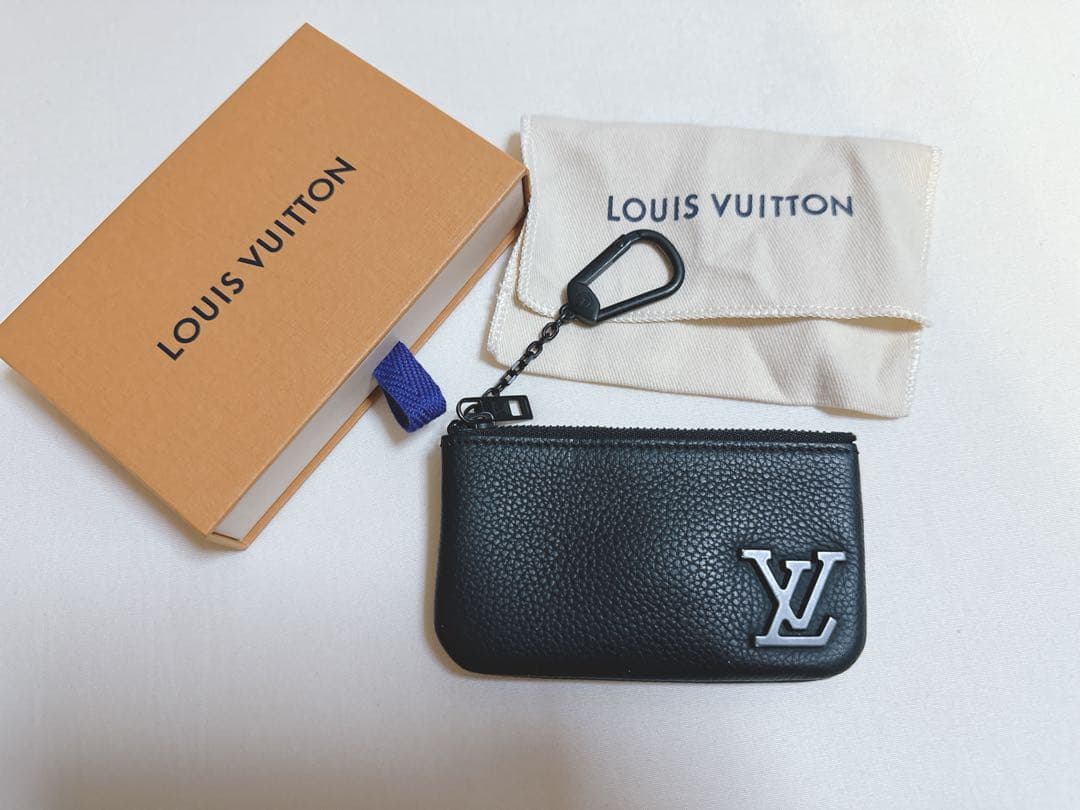 [LOUIS VITTON]ポシェット・クレ　アエログラム レザー　ブラック