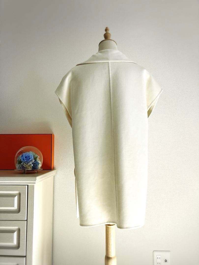 新品　HERMES コート　ポンチョ　ケープ　カシミヤ　ダブルフェイス　ジレ