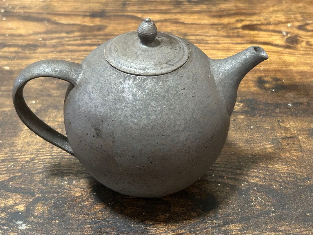 新品　加藤財　急須　黒丸　後ろ手　ティーポット　定価14300円