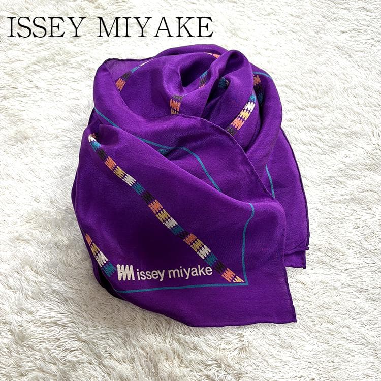 イッセイミヤケ　ISSEY MIYAKE　スカーフ　絹　初期　ヴィンテージ