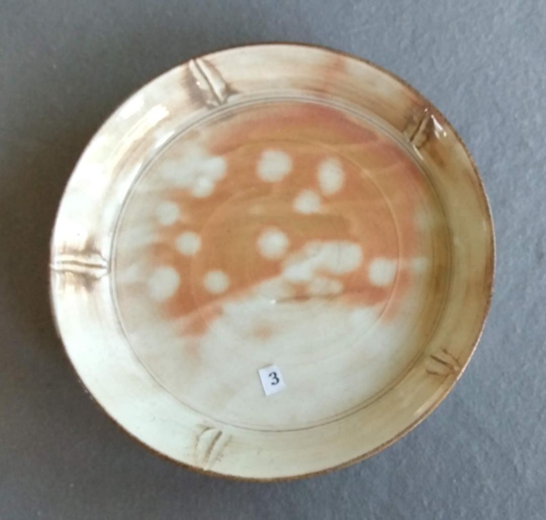 美濃焼の名工　工藤陸雄　南窯　 志野【御本手】中皿五客セット