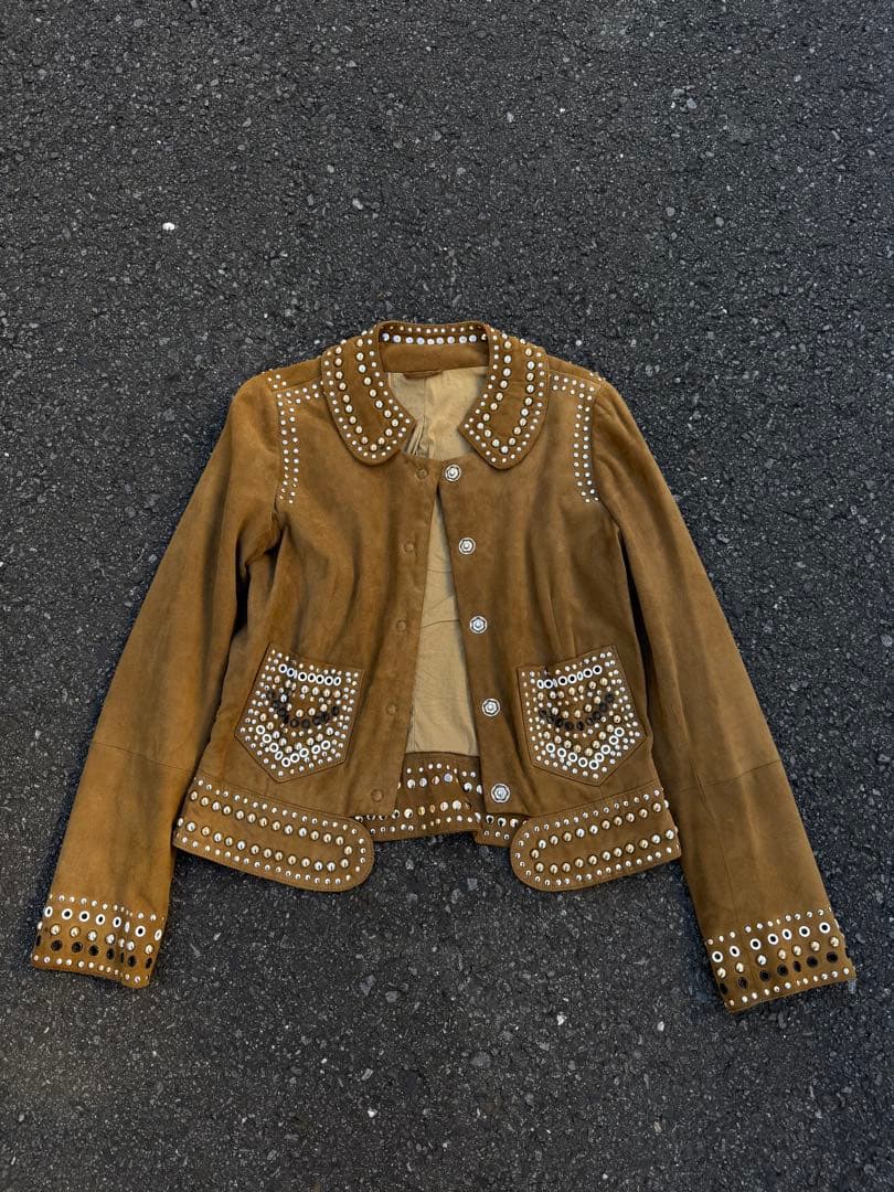 90s vintage archive スタッズブルゾン