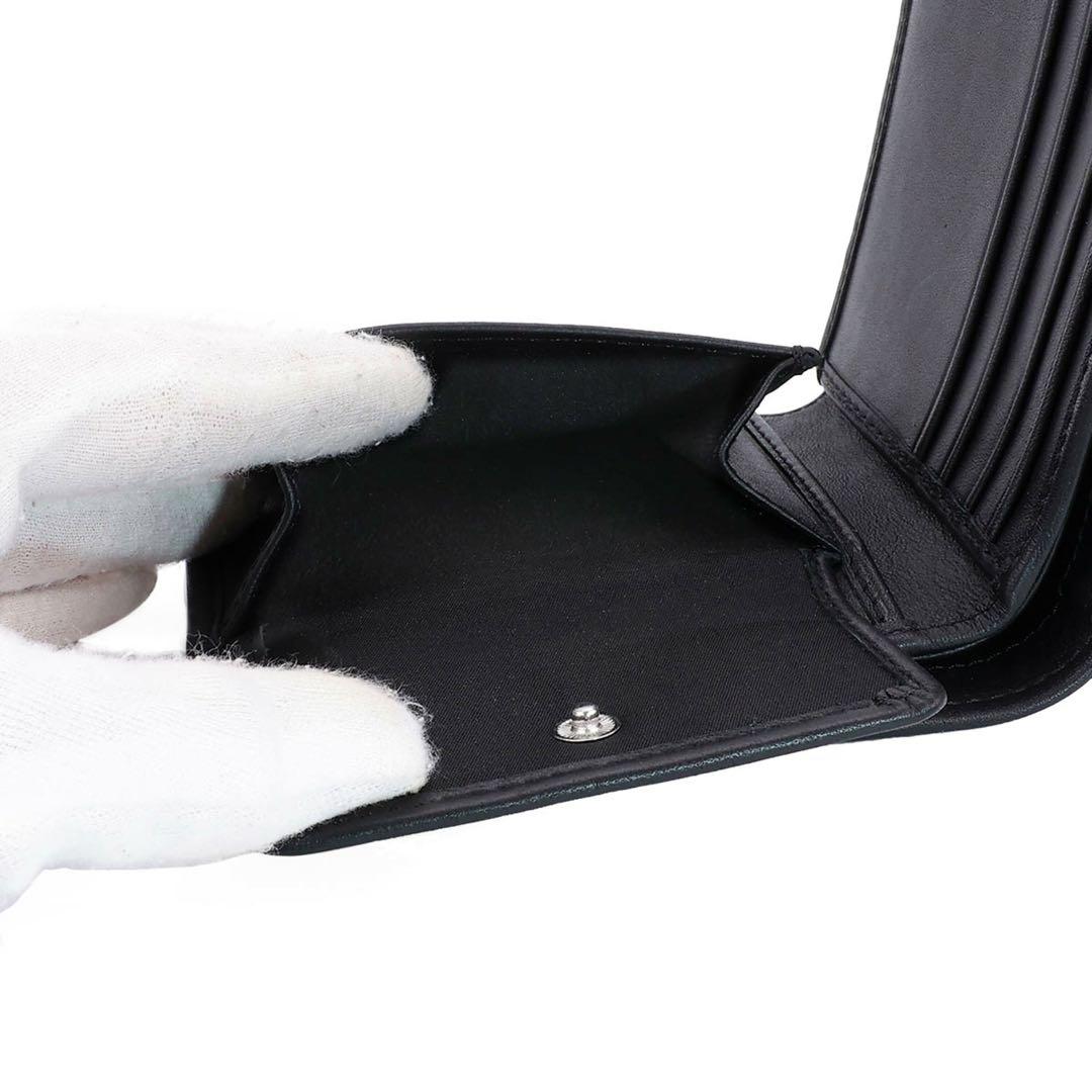 新品Polo Ralph Laurenポロラルフローレン二つ折り財布　黒レザー