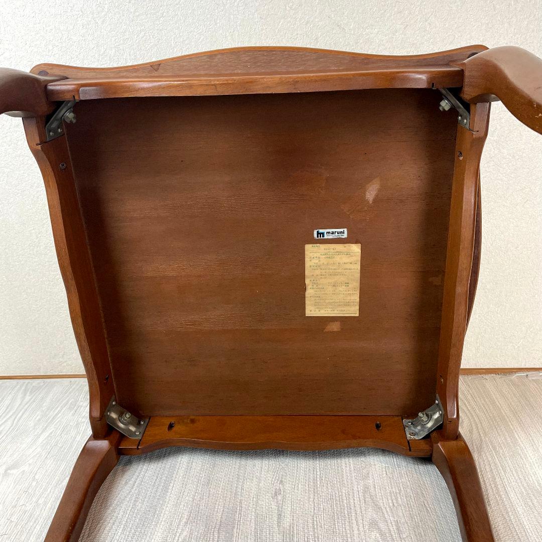 MARUNI マルニ サイドテーブル 花台　天然木 猫足