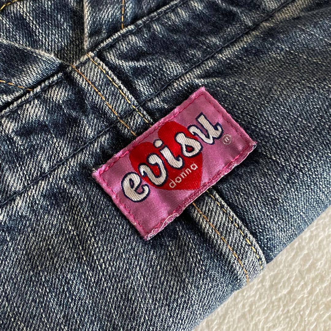 evisu donna　オールインワン　サロペット　デニム　カモメ　インディゴ