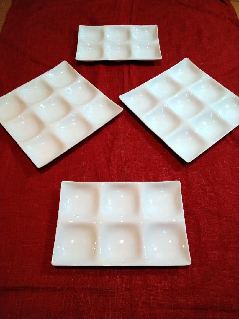 ♥ビュッフェプレート９種盛皿【ホワイトグッドデザイン賞受賞】３皿 ♥パーティー用