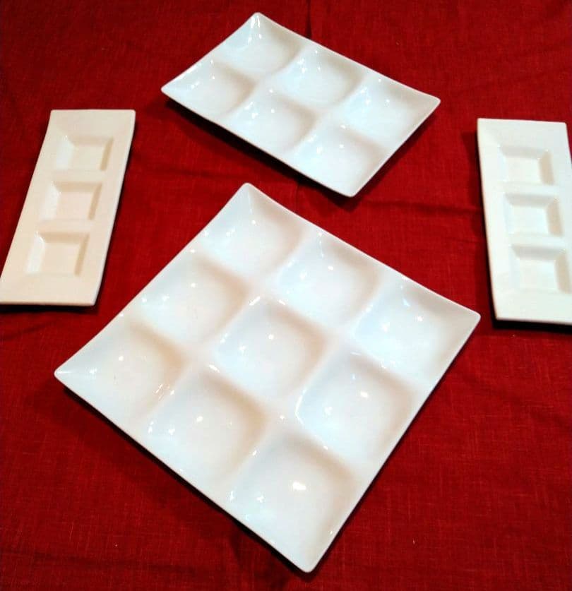 ♥ビュッフェプレート９種盛皿【ホワイトグッドデザイン賞受賞】３皿 ♥パーティー用