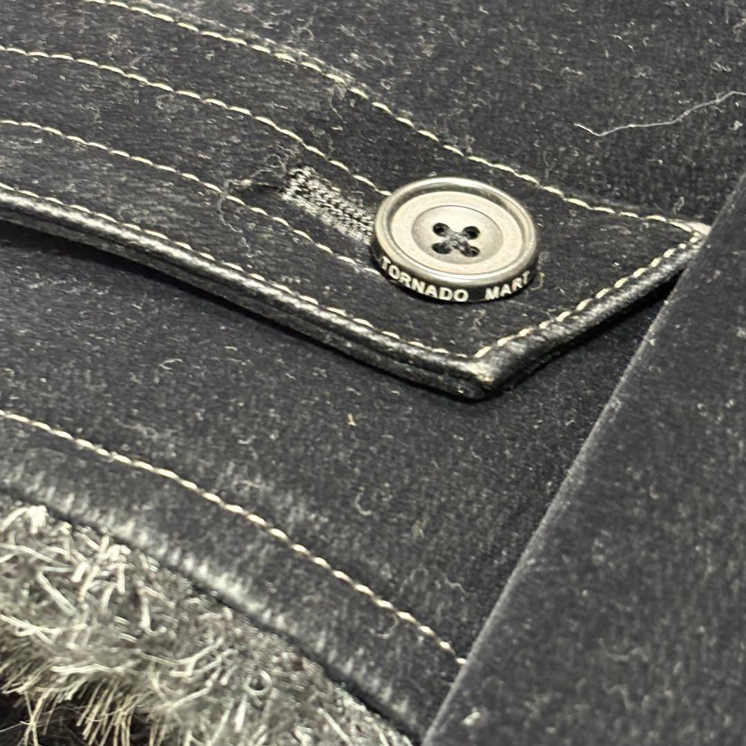 y2k トルネードマート ファー ベロア トレンチコート ベルト Lサイズ.