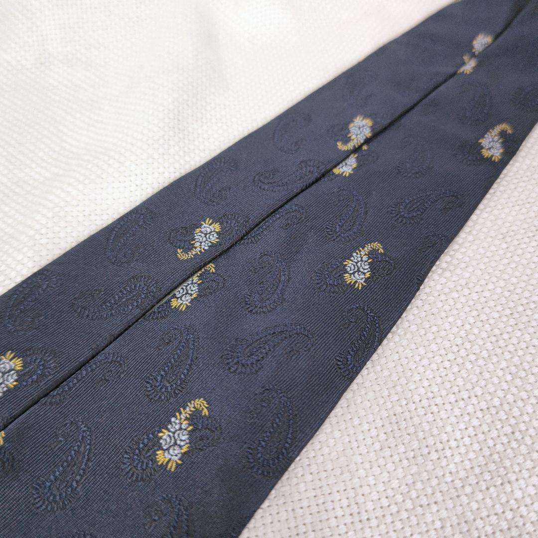 タイユアタイTIE YOUR TIEスフォデラートペイズリービジネスネクタイ紺