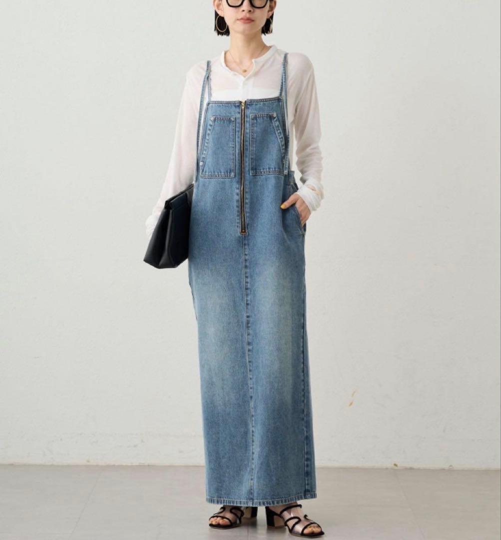 【LOUNGEDRESS】デニム　サロペットスカート