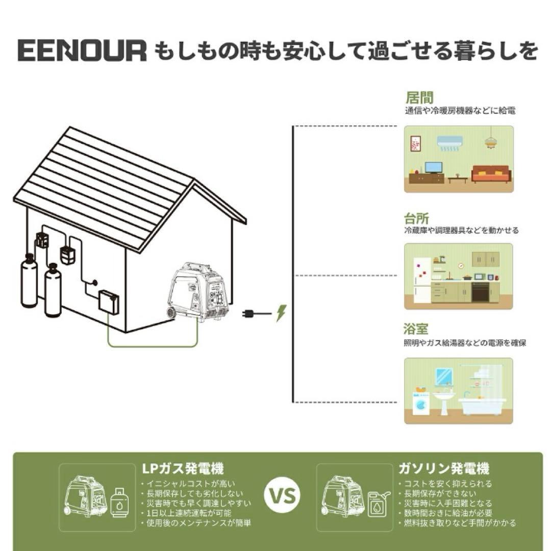 EENOURイーノウ　インバーター発電DK4000iEDF最新ガソリン/LPガス