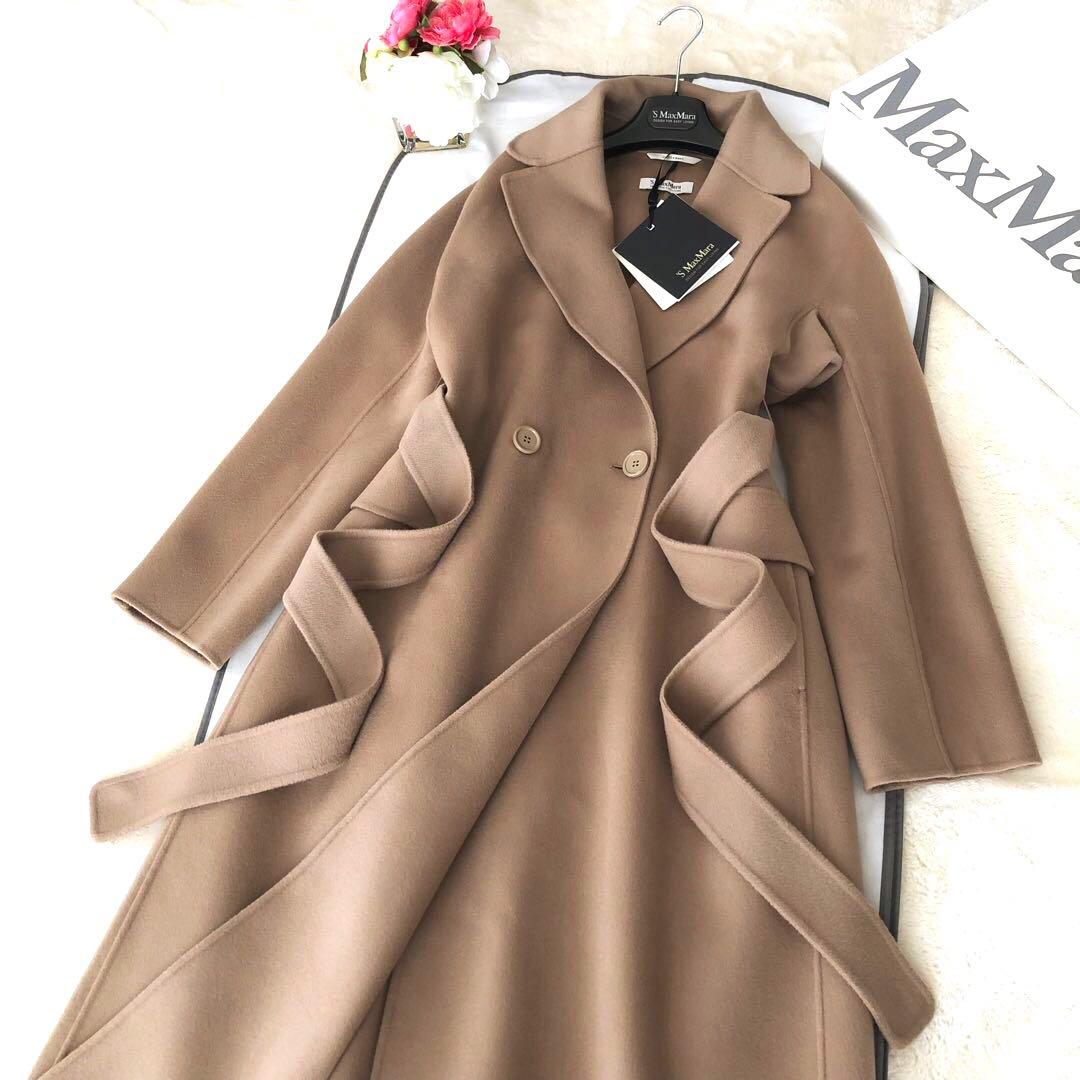 新品タグ付き‼️【マックスマーラ】42 ENZOボタン付きコート　モカキャメル