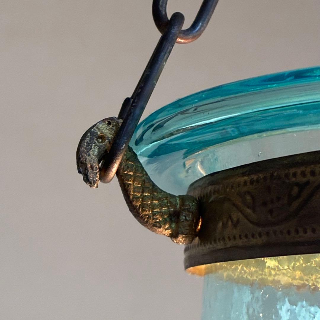 ヴィンテージ レトロ アンティーク ガラス ペンダントランプ 照明