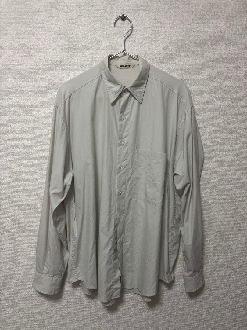 トップス AURALEE WASHED FINX TWILL BIG SHIRTS 3