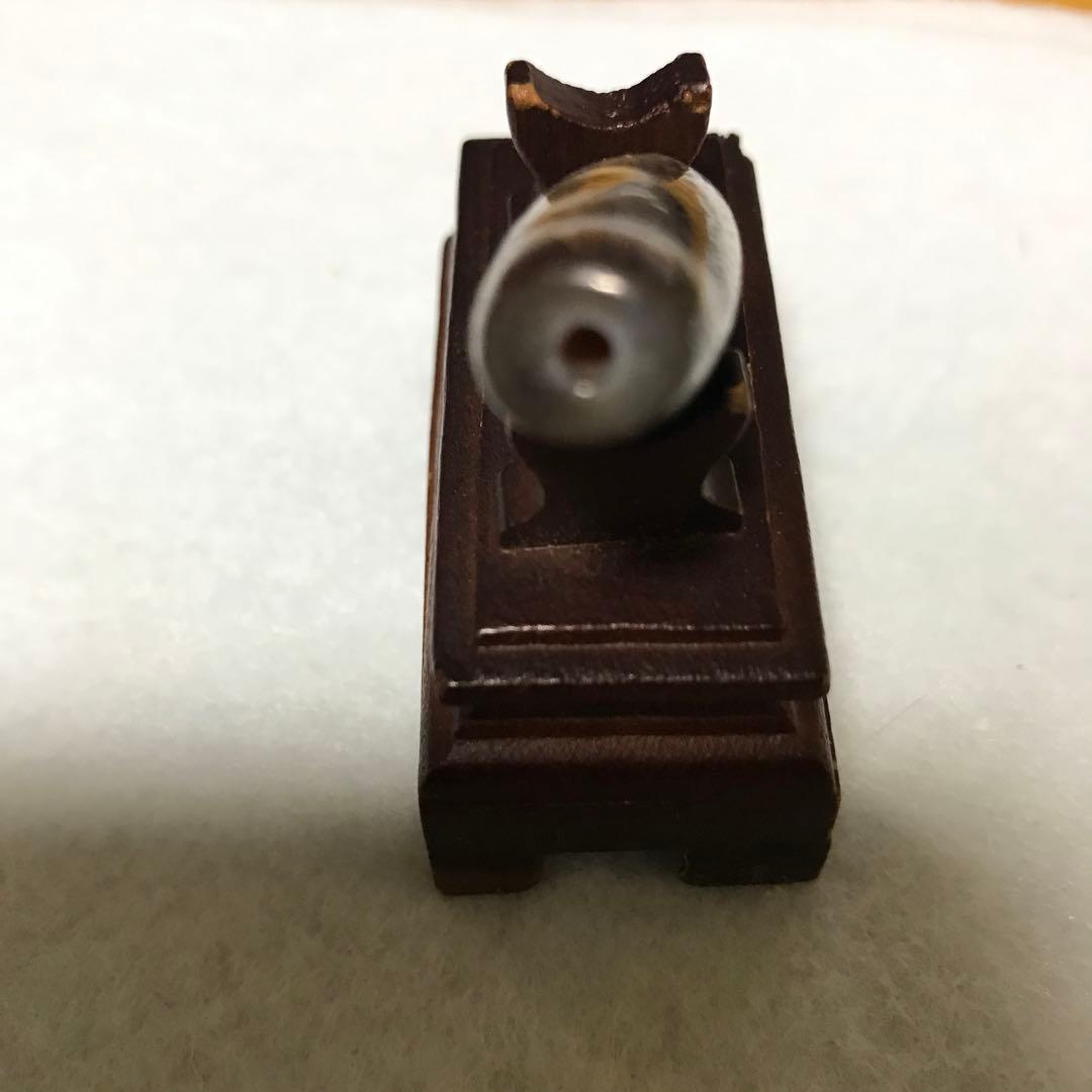 超激レア珍品‼︎ 古代老礦石　三眼天珠　馬蹄痕　黒朱砂