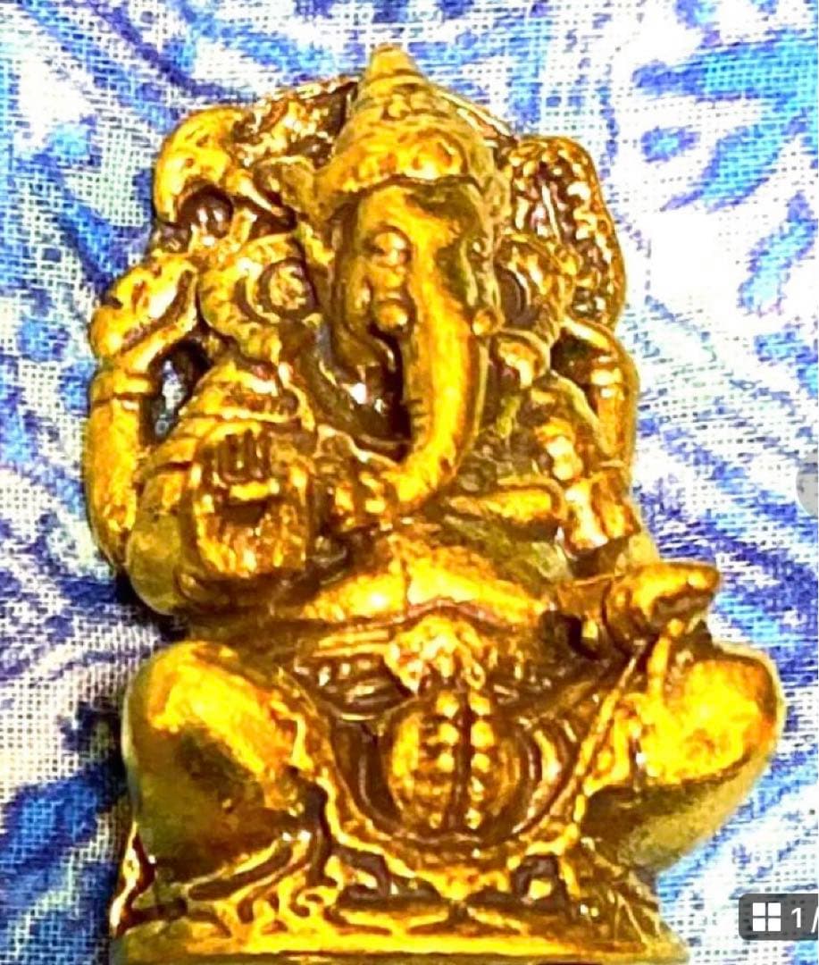 半端ない最強金運神！魂入り本場チベット製ガネーシャ　坐像　祈祷済み