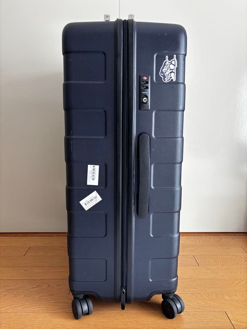 無印良品　スーツケース　キャリーケース105 ネイビー　ストッパー付