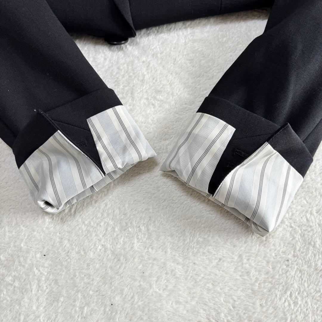 美品 theory セオリー スーツ ノーカラー パンツ 黒 3点セット S