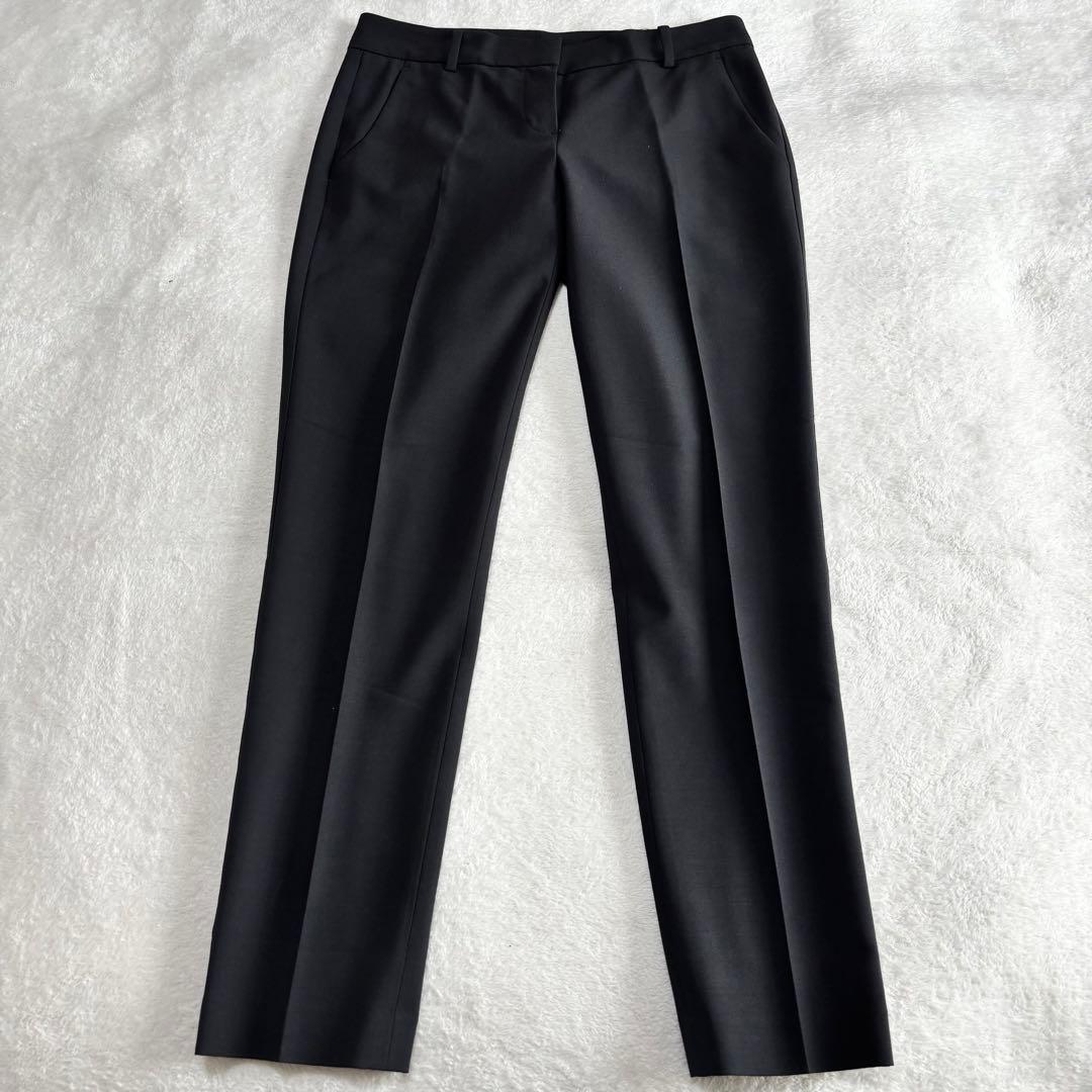 美品 theory セオリー スーツ ノーカラー パンツ 黒 3点セット S
