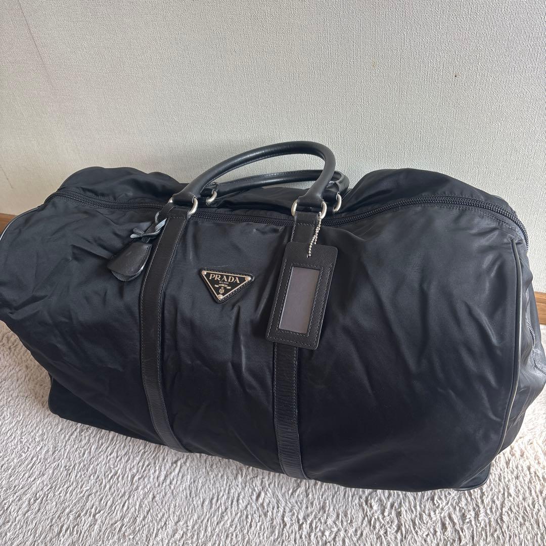 PRADA ボストンバッグ ブラック ナイロン　大容量