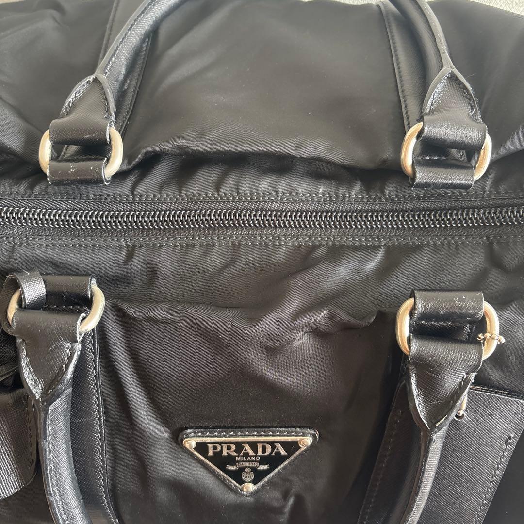 PRADA ボストンバッグ ブラック ナイロン　大容量