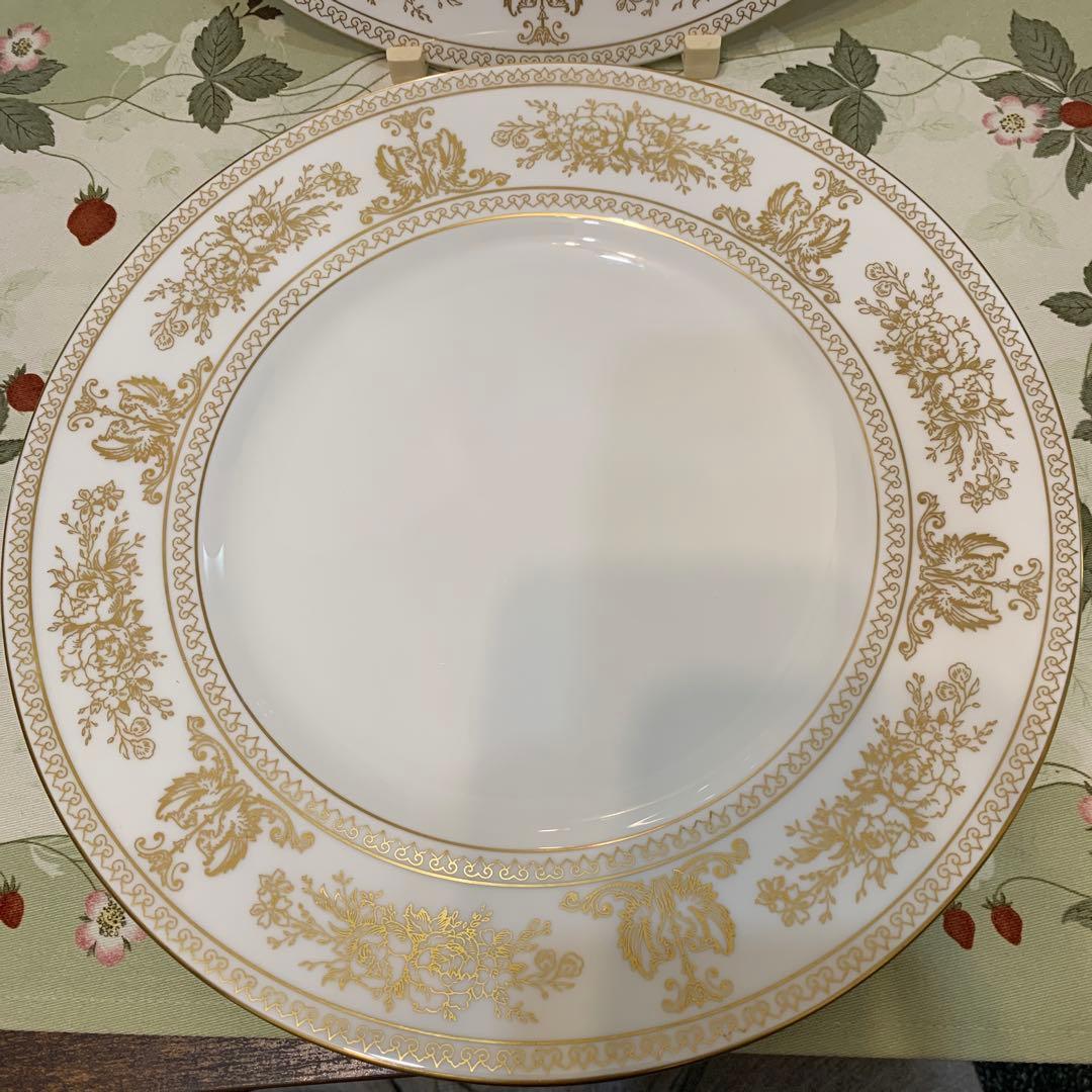 希少　ウェッジウッド ゴールド　コロンビア　27cmディナープレート　3枚