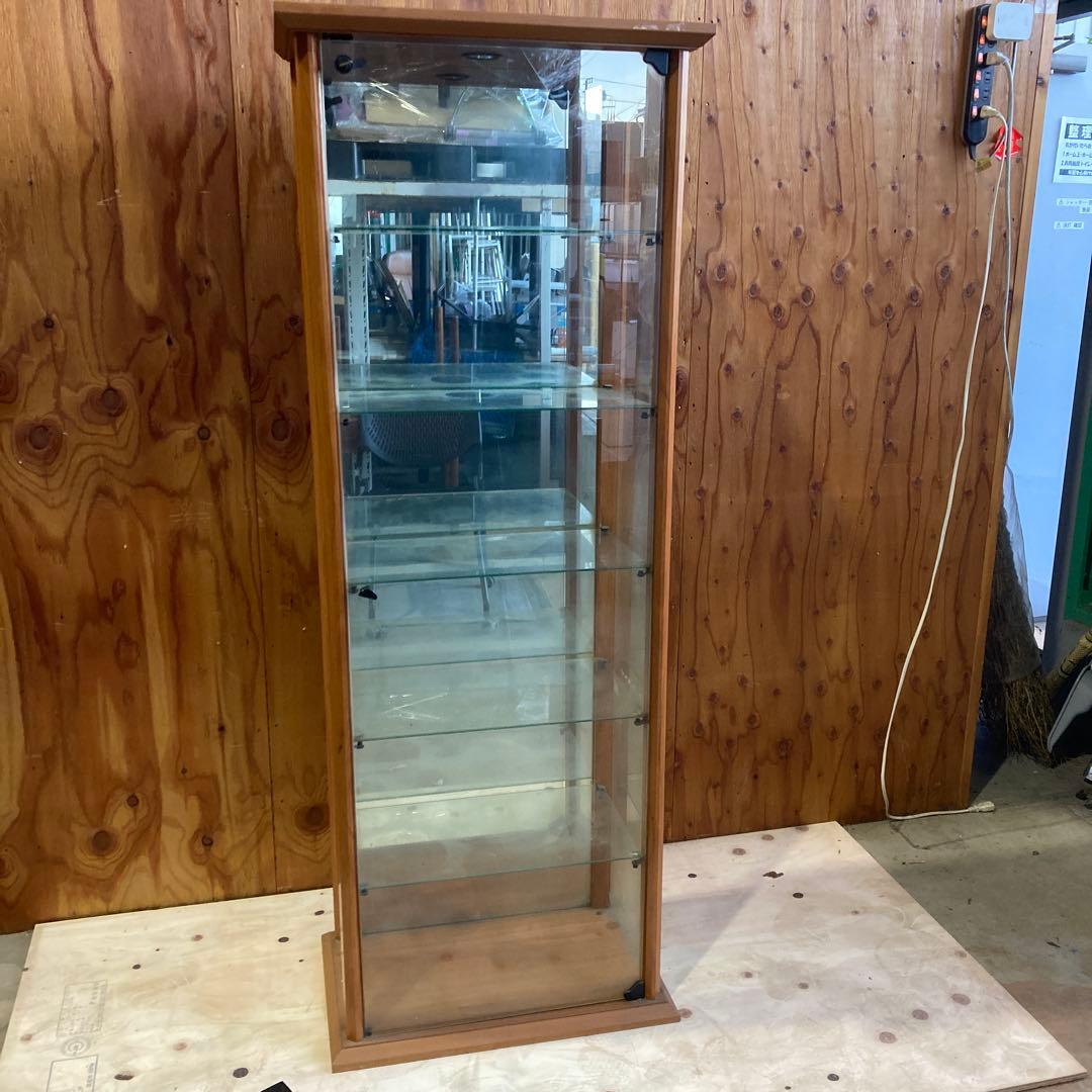 鍵付きガラスケース 5段　コレクション棚