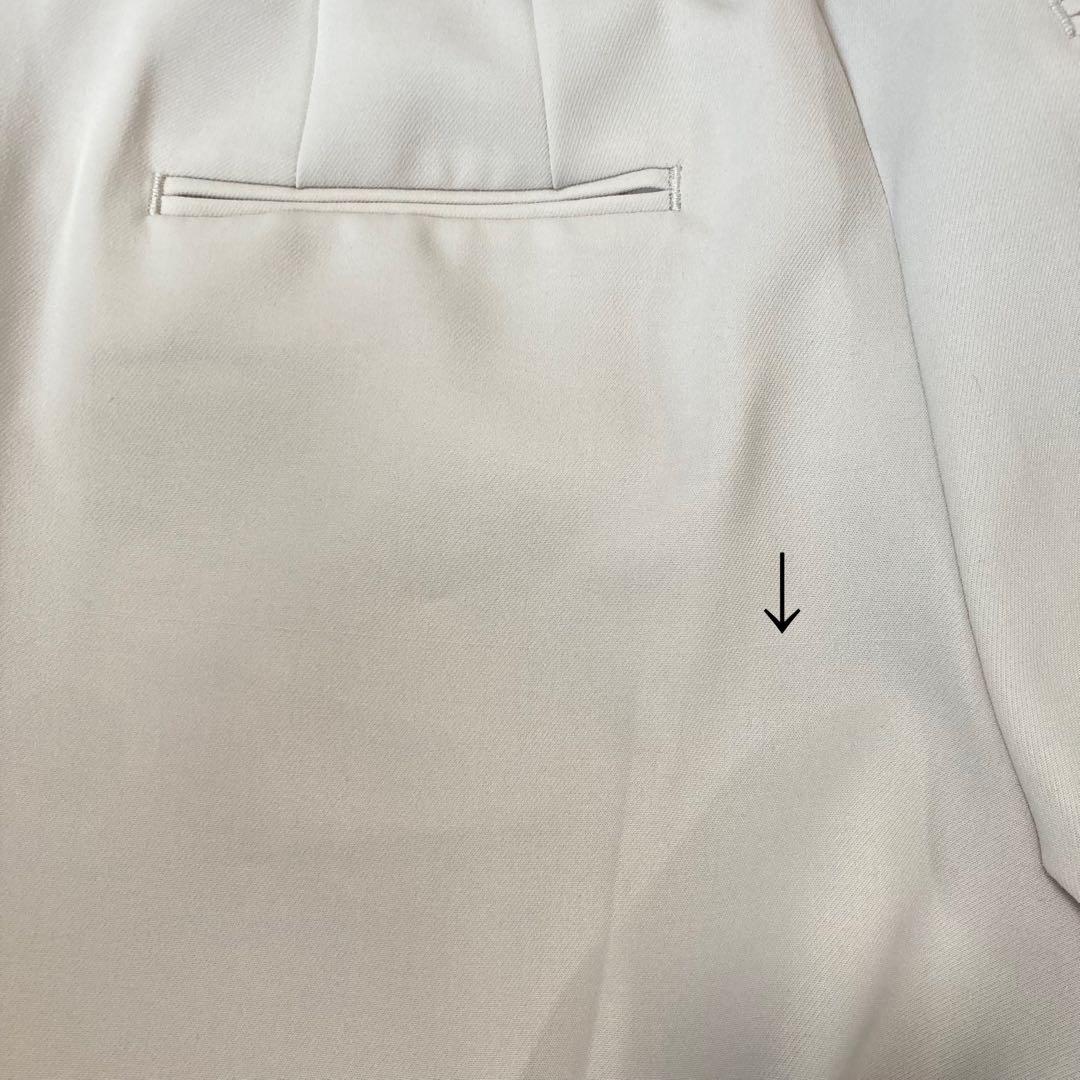 【洗える】PLST パンツ セットアップスーツ ノーカラー 美品 M ベージュ