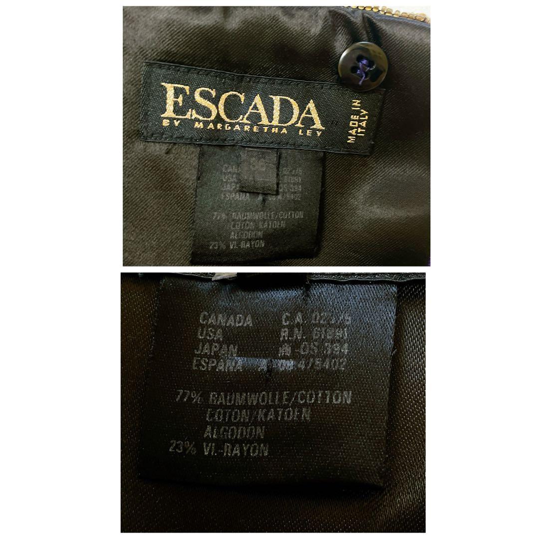 美品 エスカーダ ドレス ワンピース ビーズ スパンコール 36 S