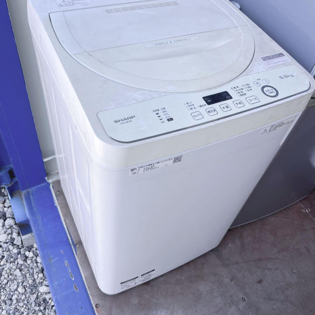 取付無料！完動品！新生活応援！シルバー冷蔵庫SHARP風乾燥付き洗濯機電子レンジ