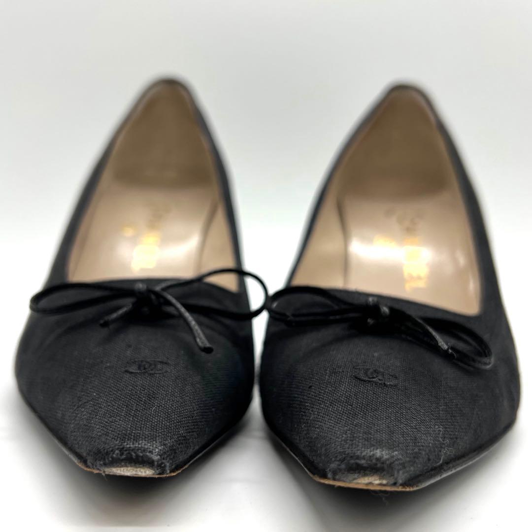 ✨良品✨　CHANEL シャネル　ハイヒールパンプス　ココマーク　リボン