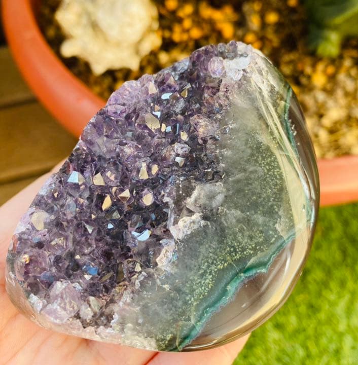 アメジスト クラスター 紫水晶 原石　瑪瑙母岩　紫水晶カッサ