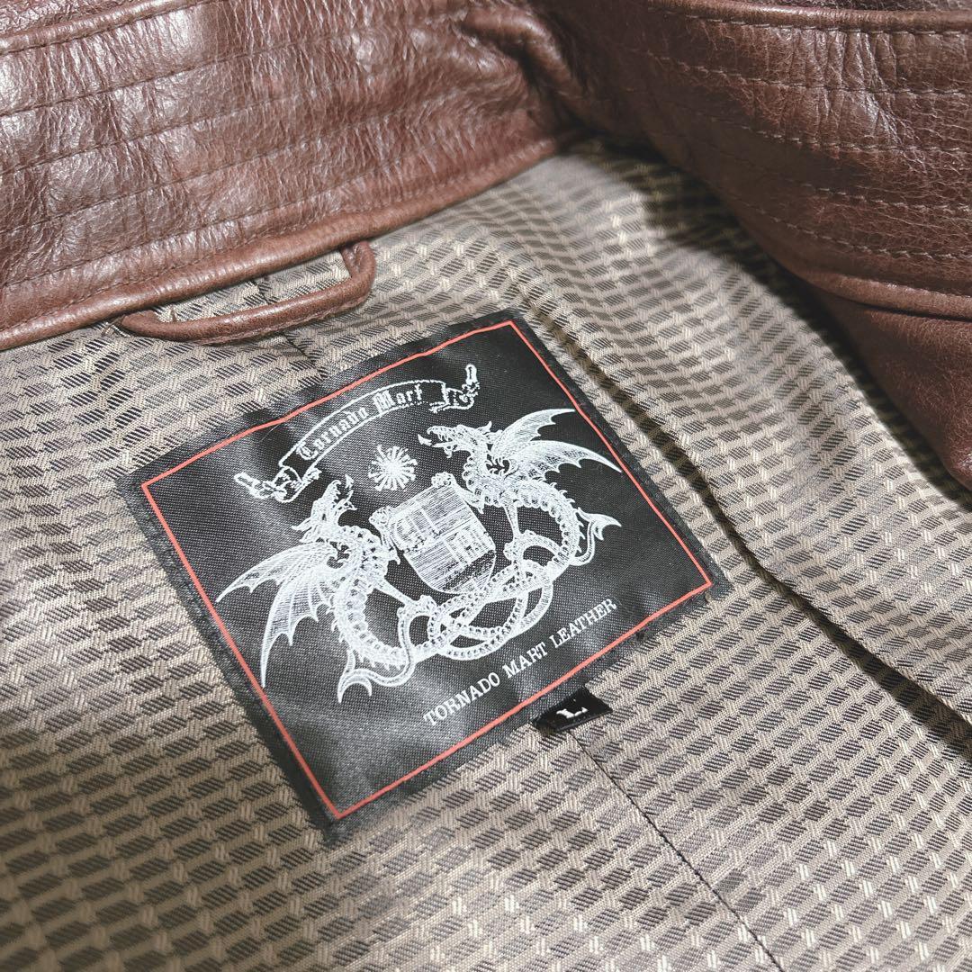 美品✨希少TORNADO MART バッファロー　本革　トレンチコート　サイズL