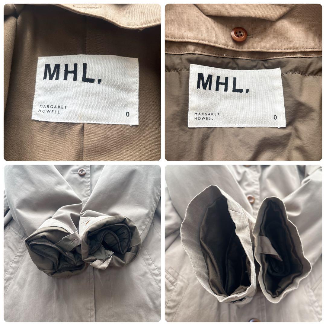 ✨MHL.エムエイチエル ライナー付き ステンカラーコート　ベージュ