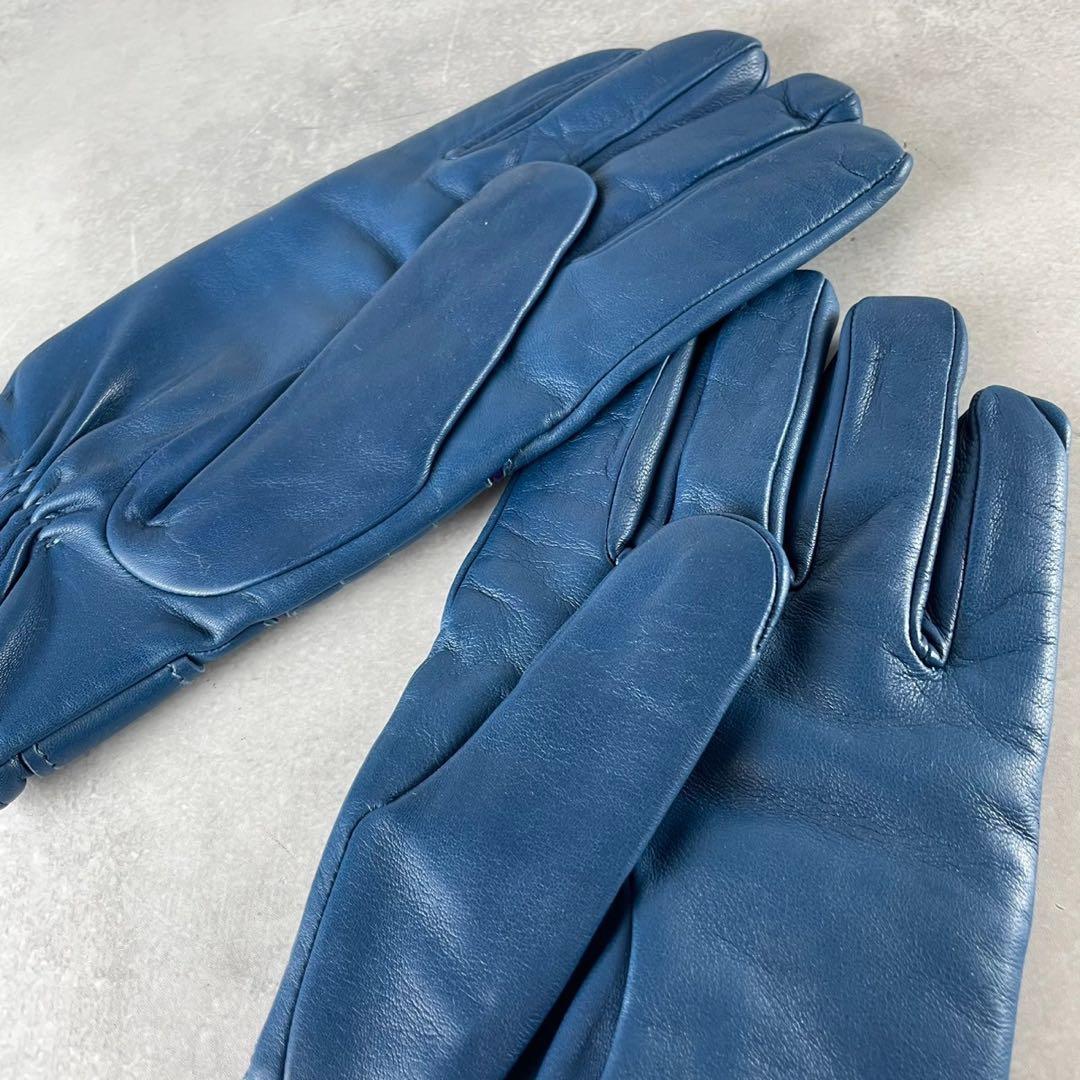 未使用　定価3.5万　ディーゼル　Dロゴ　バイカー　レザーグローブ　ラムレザー