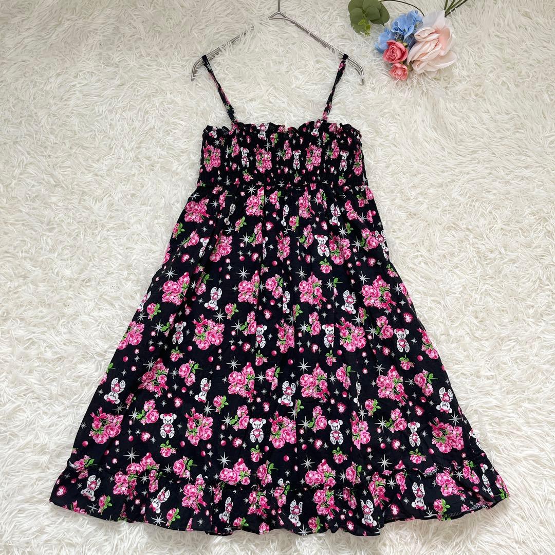 ま*や様 美品♡浴衣ドレス 薔薇柄 地雷系 平成姫ギャル160cm 和ロリY2K