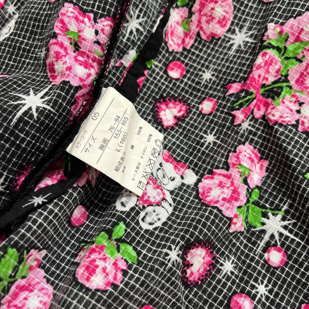 ま*や様 美品♡浴衣ドレス 薔薇柄 地雷系 平成姫ギャル160cm 和ロリY2K