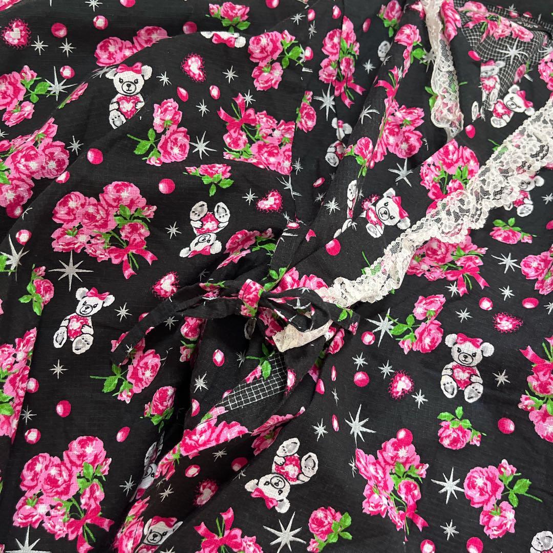 ま*や様 美品♡浴衣ドレス 薔薇柄 地雷系 平成姫ギャル160cm 和ロリY2K