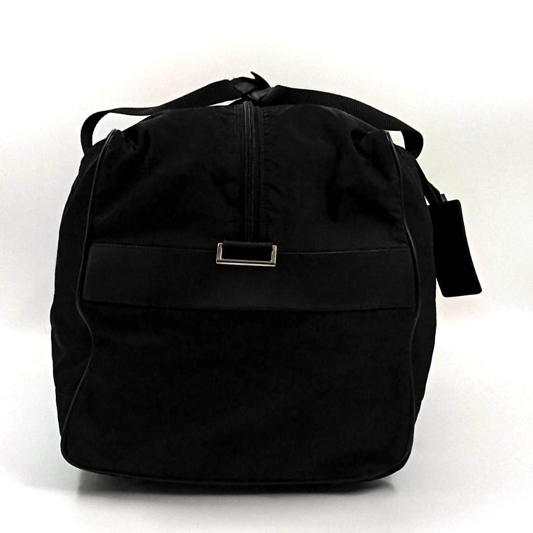 希少✨プラダ 保存袋　南京錠鍵付き　2way ボストンバッグ 三角ロゴ 革 黒