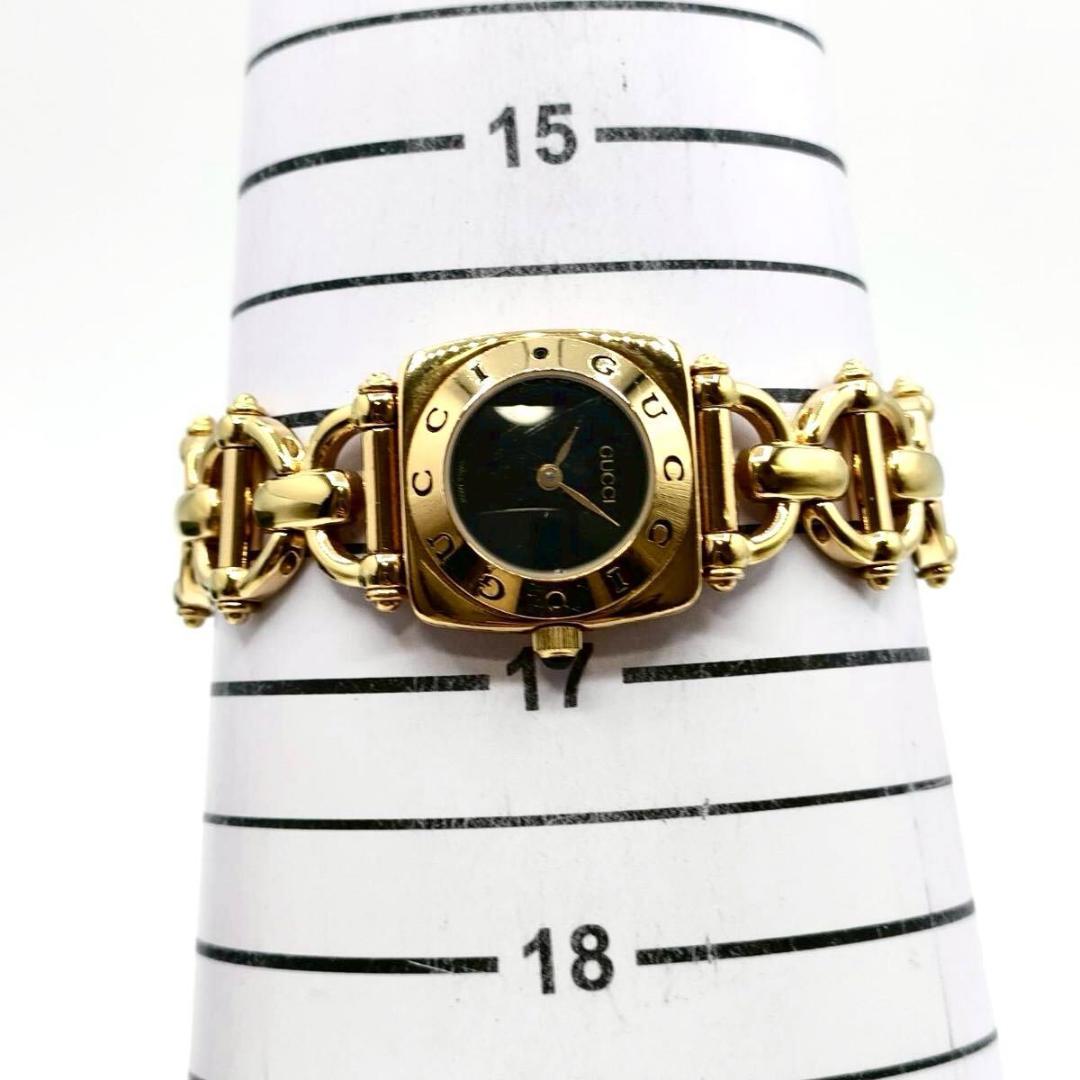 箱付稼働品 GUCCI 6400L クォーツ ゴールド レディース ホースビット
