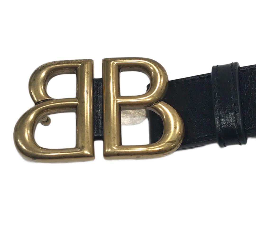 BBロゴ ブラックレザーベルト