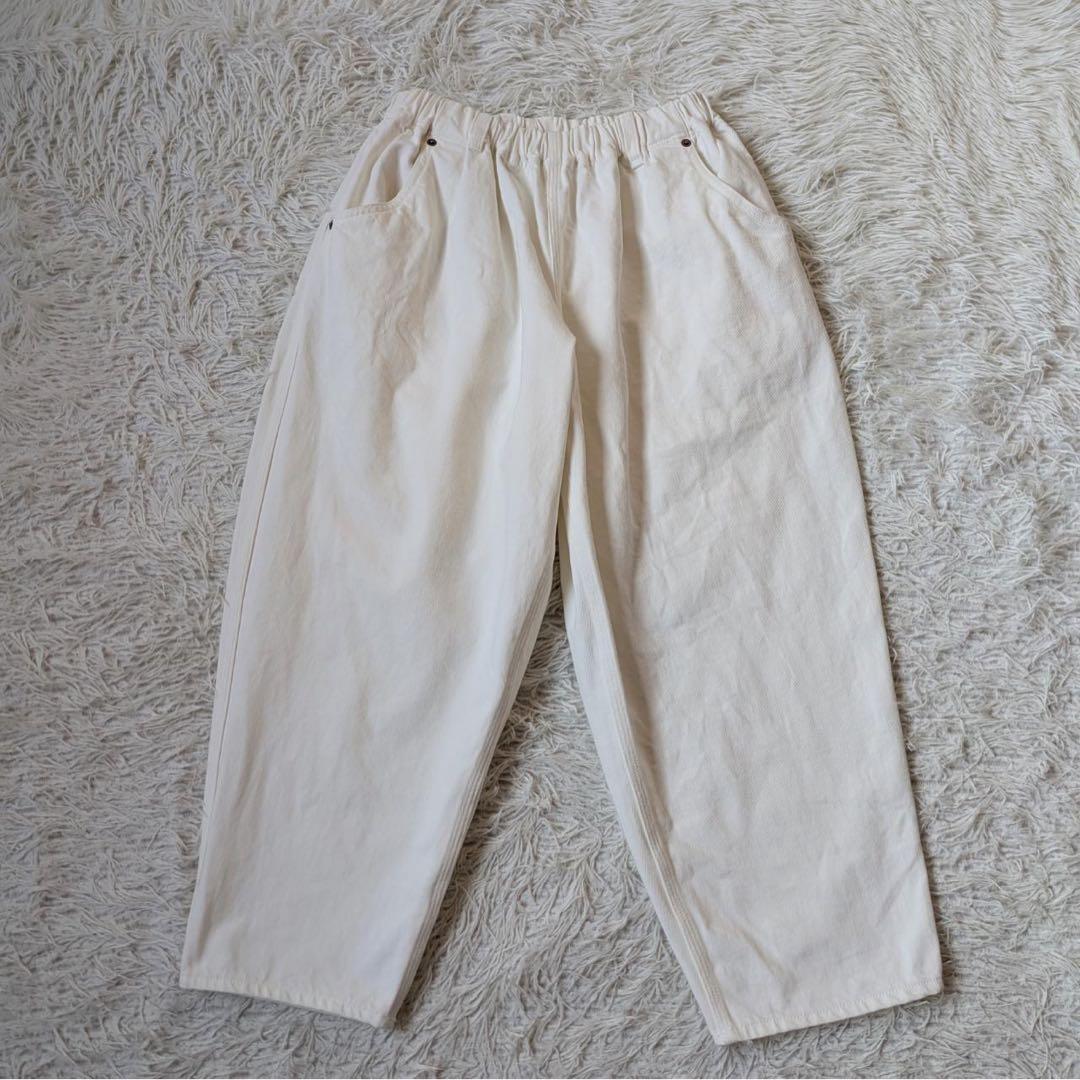 BASCO nest/バスコ　マオパンツ　ホワイトデニムパンツ　Free