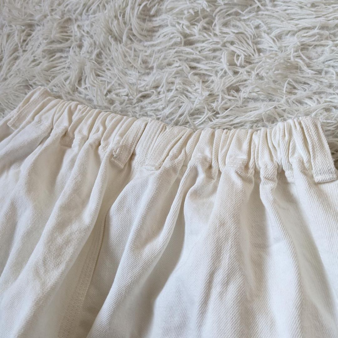 BASCO nest/バスコ　マオパンツ　ホワイトデニムパンツ　Free