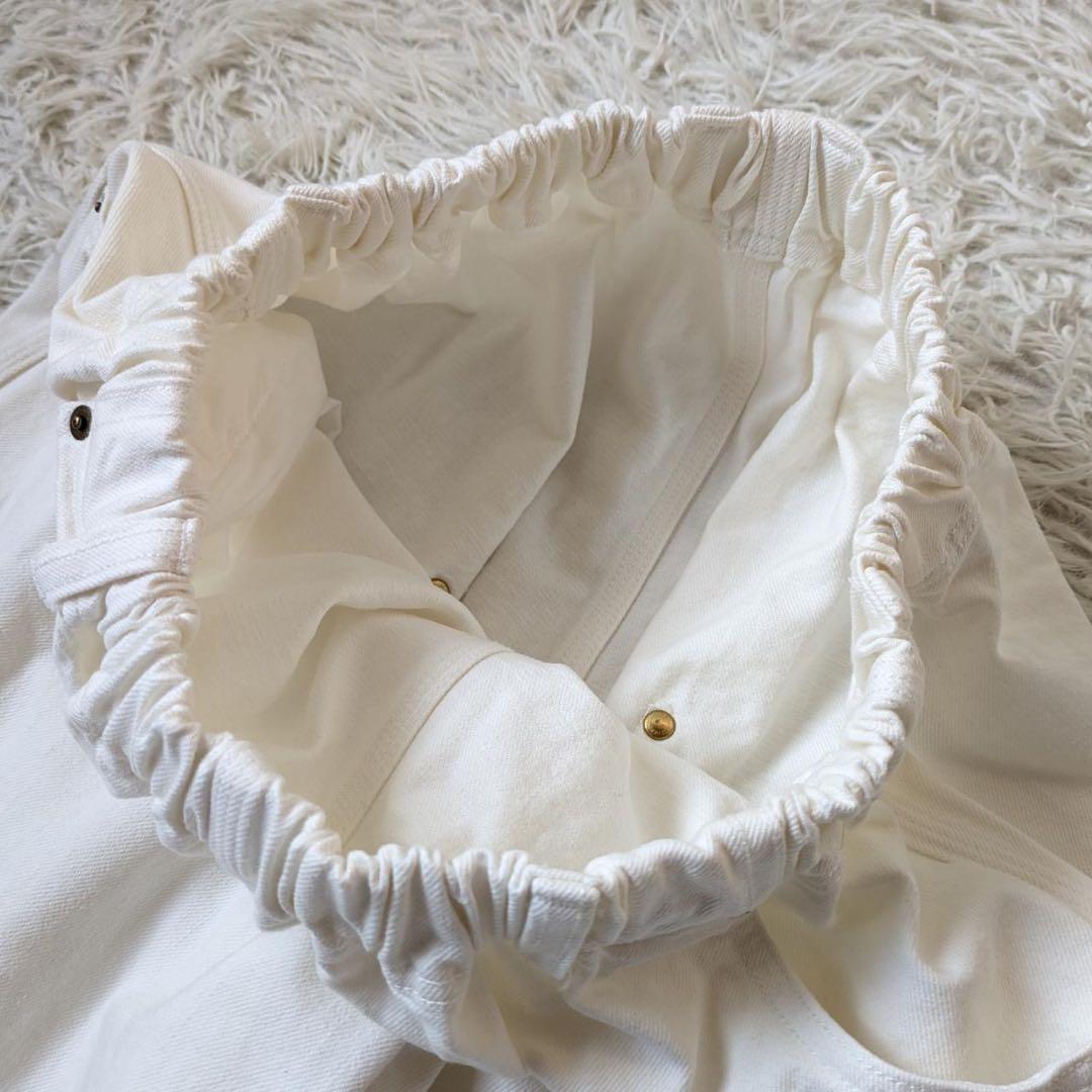 BASCO nest/バスコ　マオパンツ　ホワイトデニムパンツ　Free