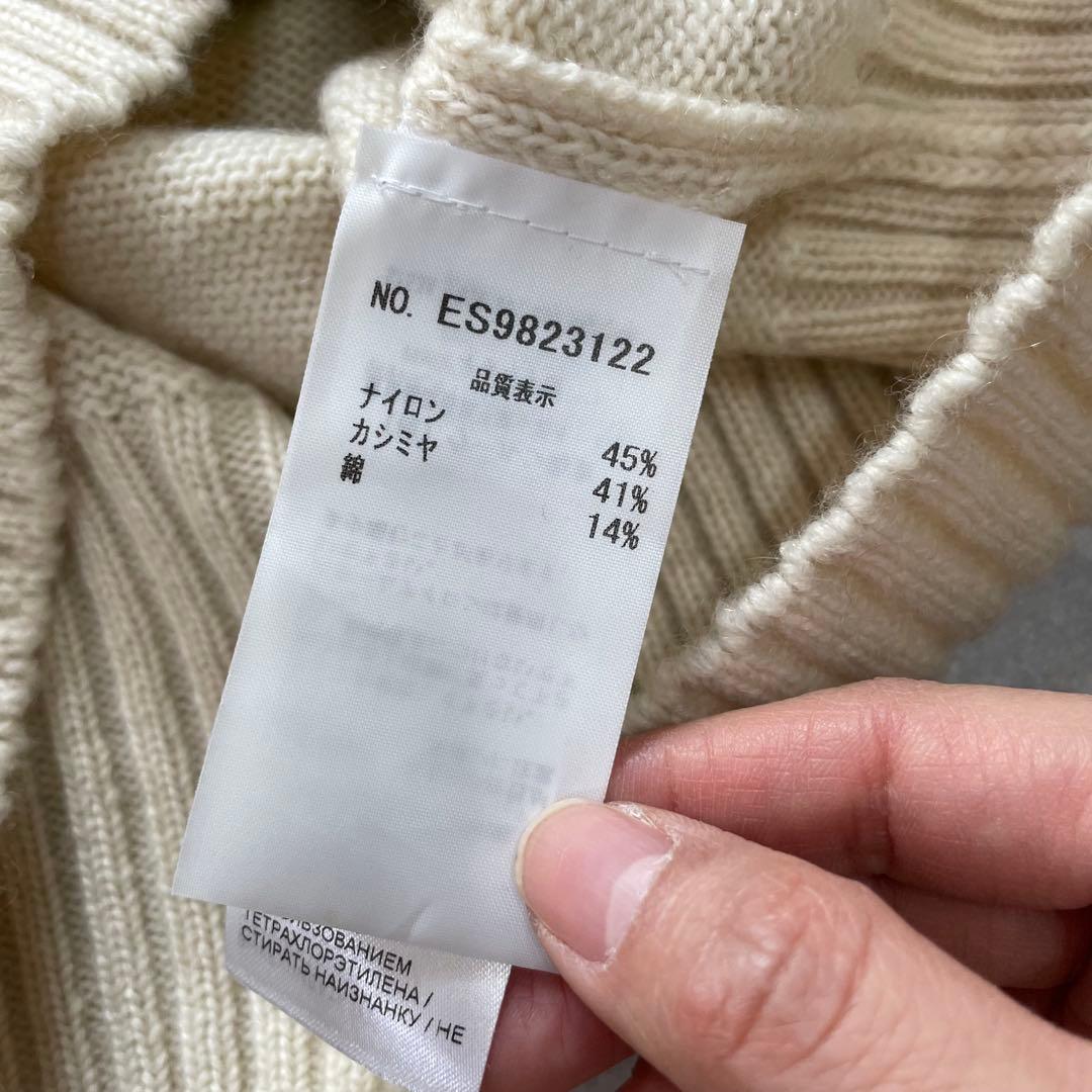 お洒落✨エルマンノシェルヴィーノ ニット セーター リブニット カシミヤ 花