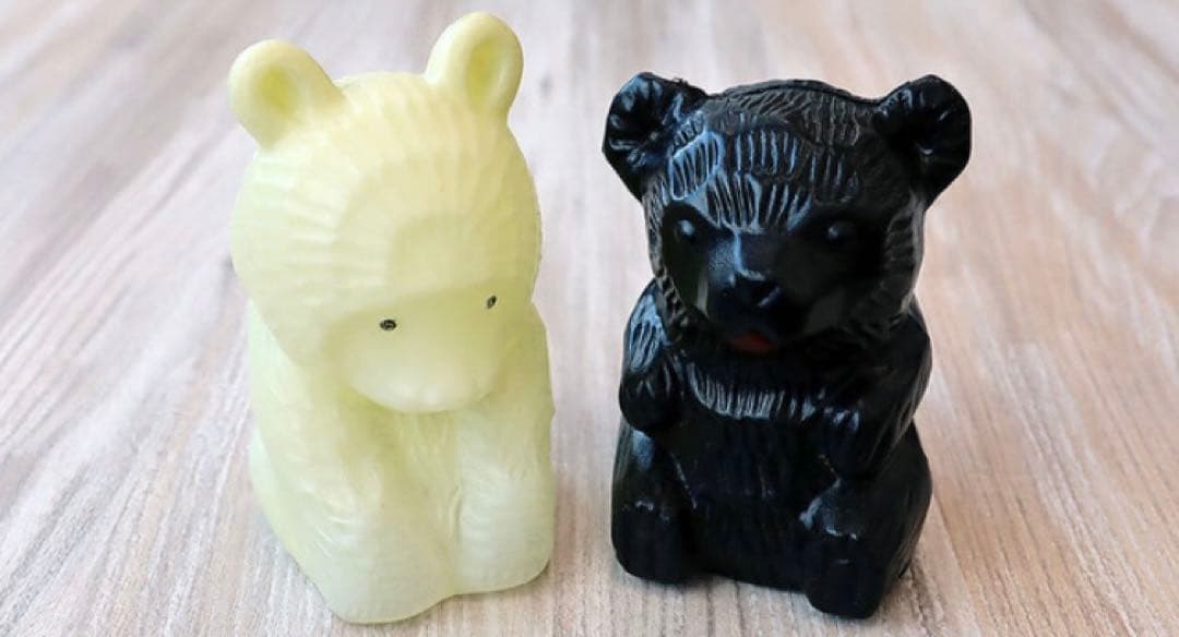 古谷製菓　昭和レトロ　白い熊の貯金箱