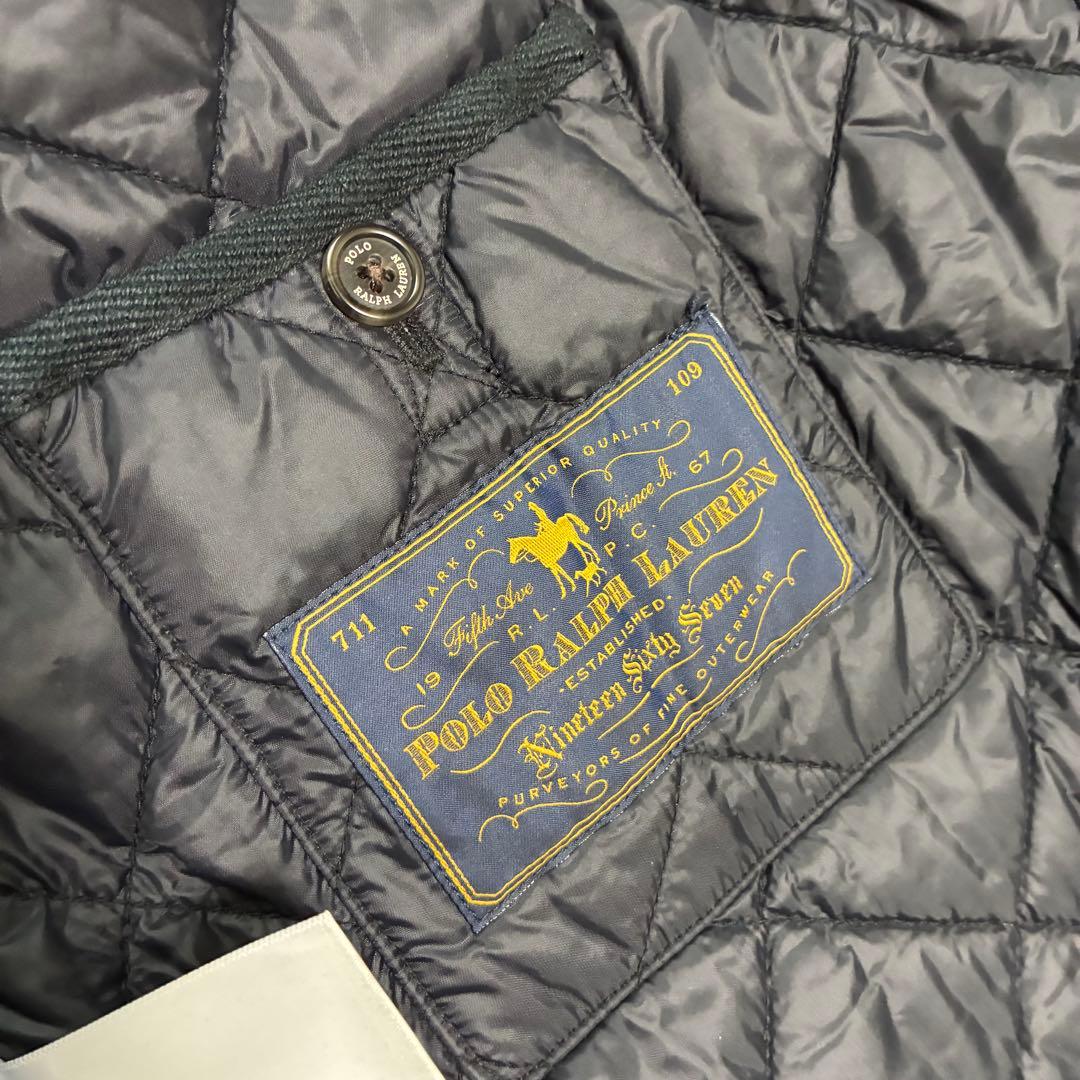 現行 ポロラルフローレン　ステンカラーコート　ライナー　ダブルジップ　牛革　比翼