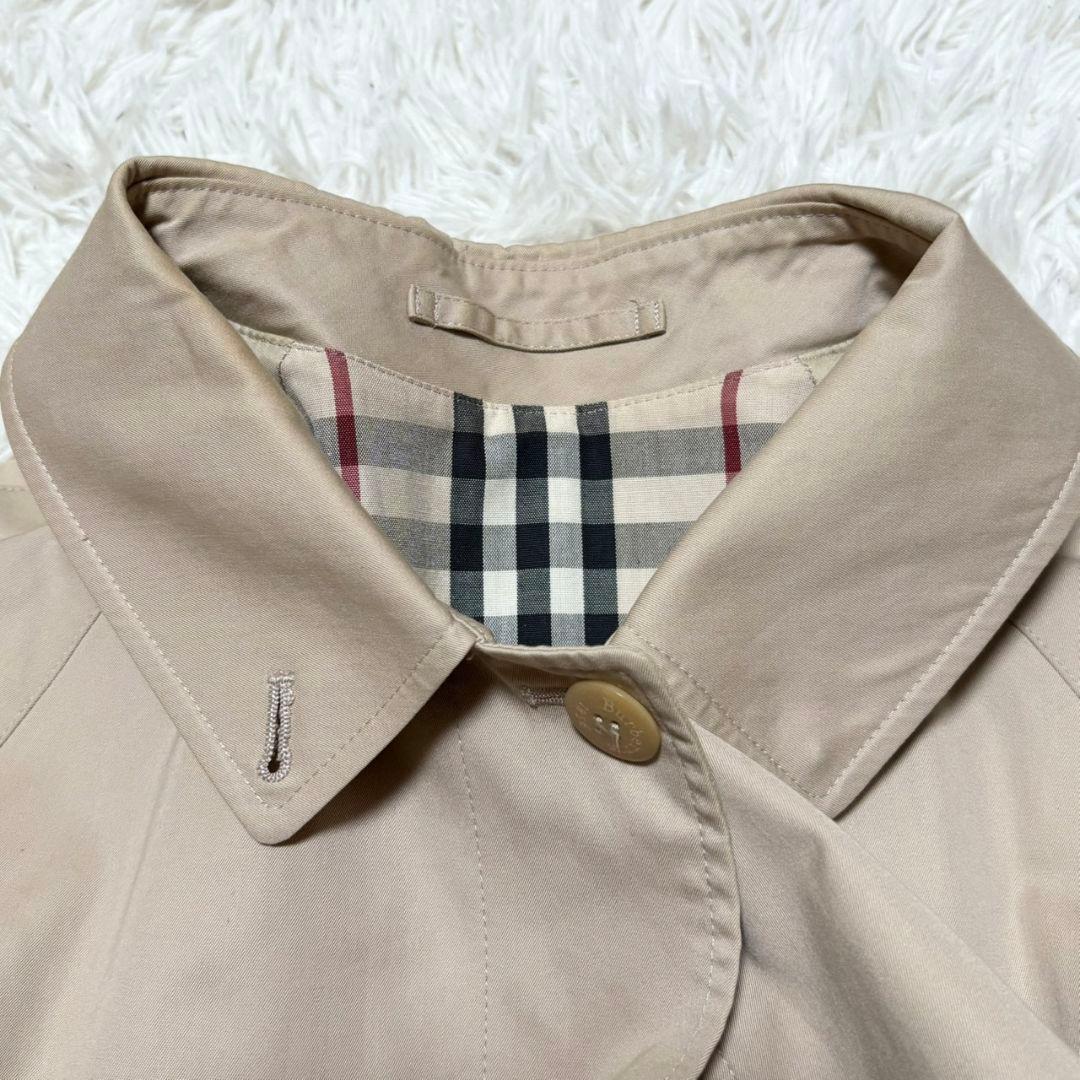 美品 バーバリー ロンドン ロングコート ノバチェック 刺繍ホースロゴ