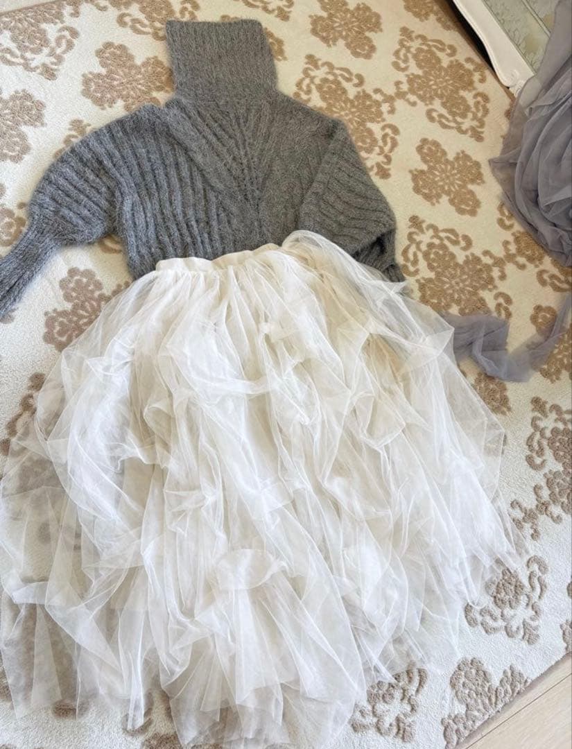 【最終値下げ】ラベルエチュード　チュールスカート