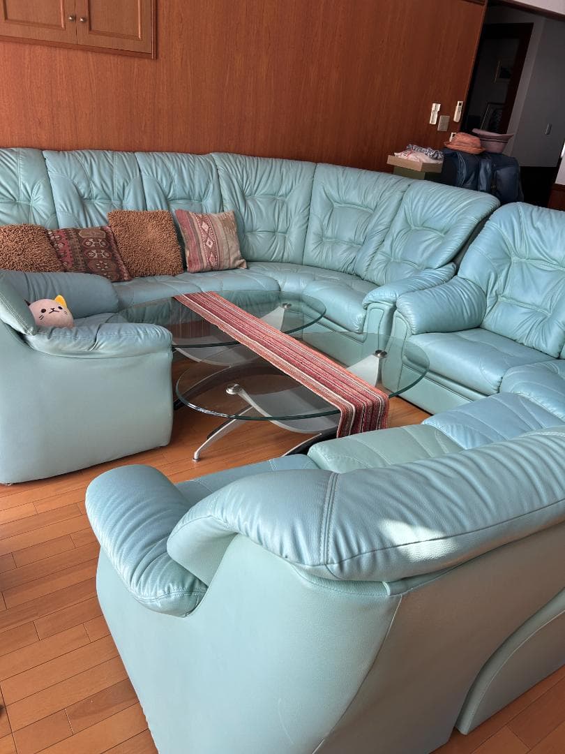 【送料無料】セット5人掛け×2＋1人掛け×1＋テーブル×2